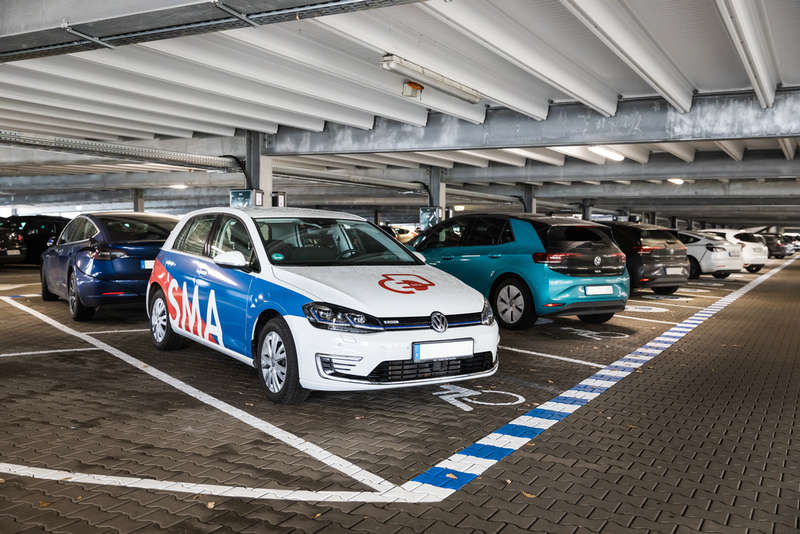 Charging stations for electric vehicles at SMA Kassel