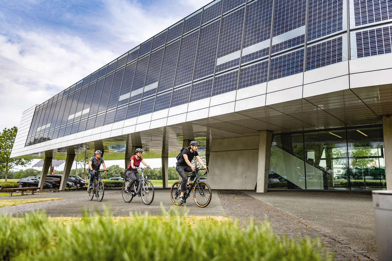 Riding bicycles at SMA Germany